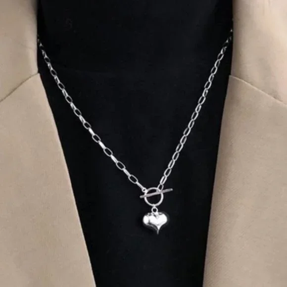 ◆ENGBROX◆ silver925 heart link necklace Jewelry | 2 New 925 Sterling Silver Heart Link Chain